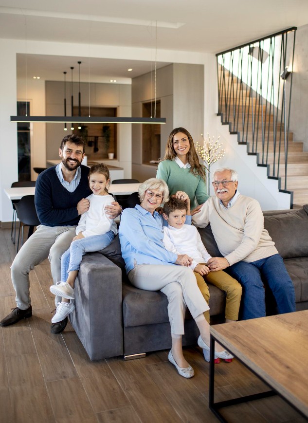 Established family enjoying financial peace of mind